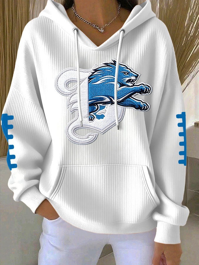 Musemora - Women's Detroit Lions Hoodie - Game Day Football