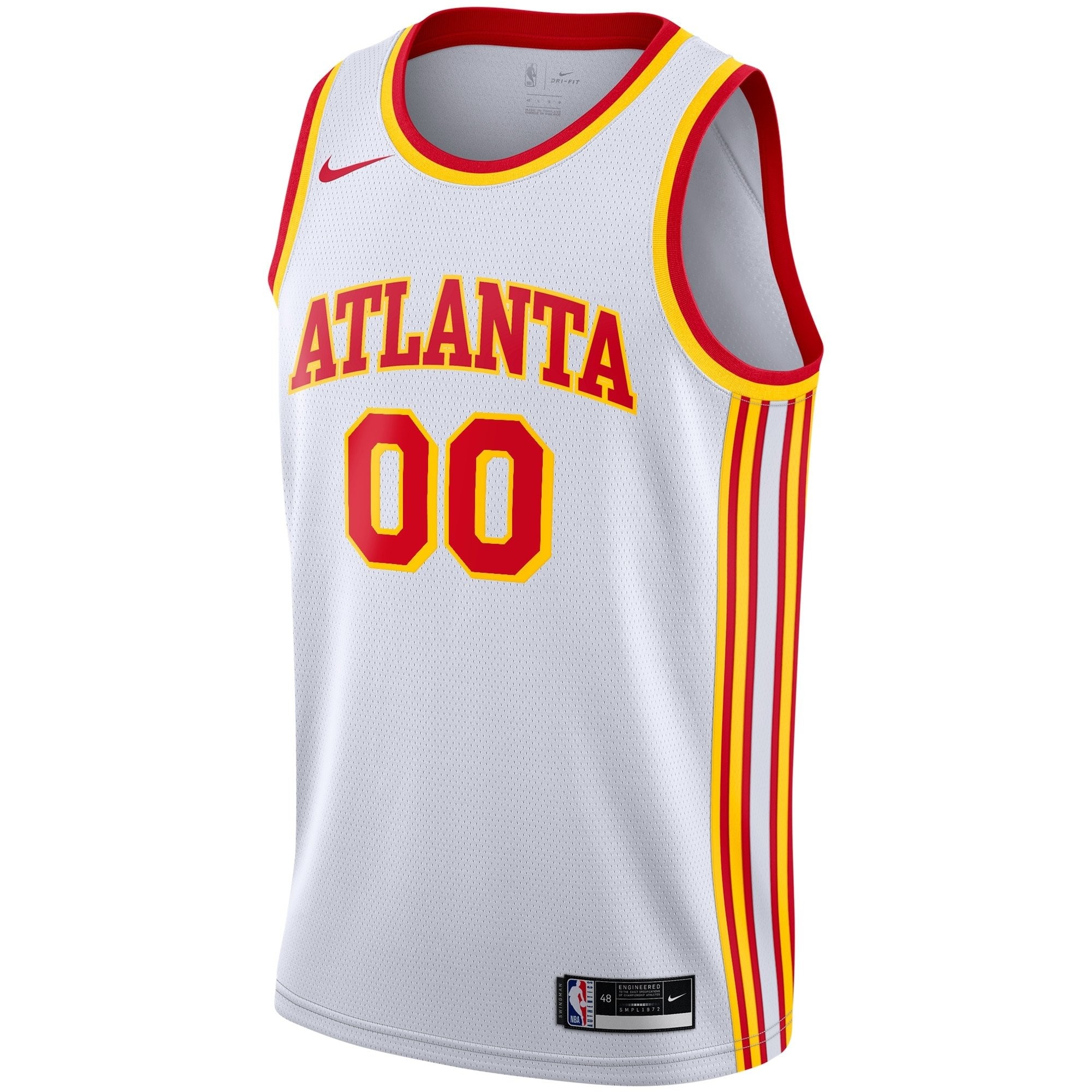 Atlanta Hawks Association Edition Swingman Jersey White Custom Youth