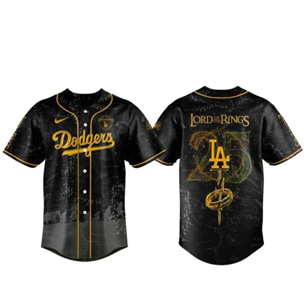 Los Angeles Dodgers x The Lord Of The Rings 25th Anniversary Baseball Jersey