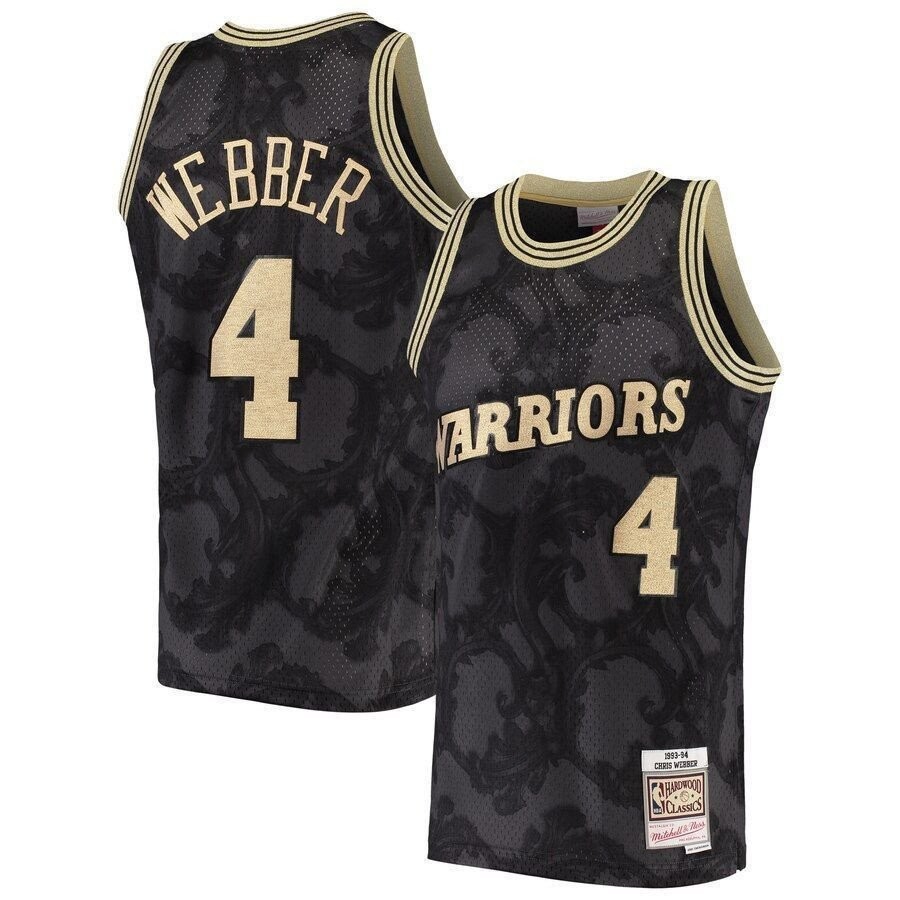 Chris Webber Golden State Warriors Mitchell & Ness 1993-94 Hardwood Classics Toile Swingman Jersey - Black