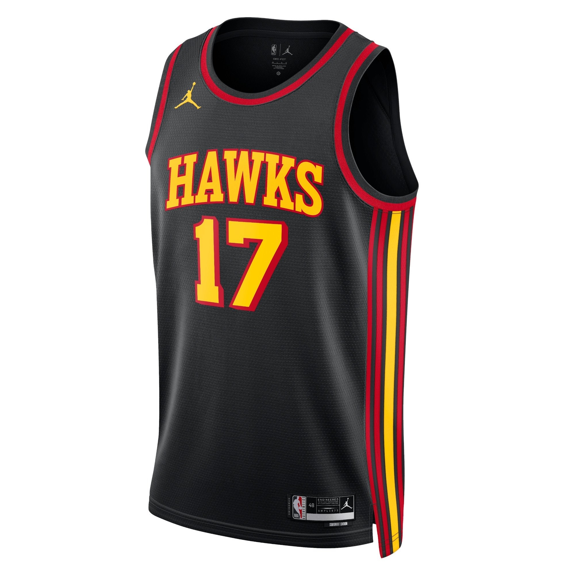 Atlanta Hawks Jordan Statement Edition Swingman Jersey Black Onyeka Okongwu Unisex