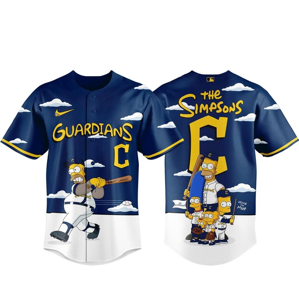 Cleveland Guardians x The Simpsons 2026 Major Gameday Baseball Jersey