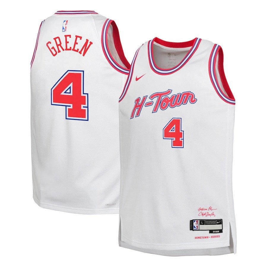 Jalen Green 4 Houston Rockets 2023/24 City Edition Swingman Youth Jersey White