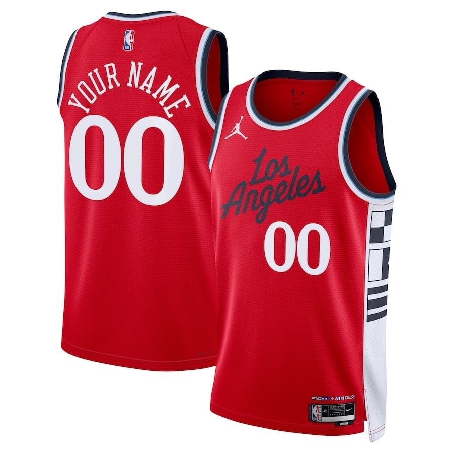 LA Clippers 2024/25 Unisex Swingman Custom Jersey Statement Edition Red