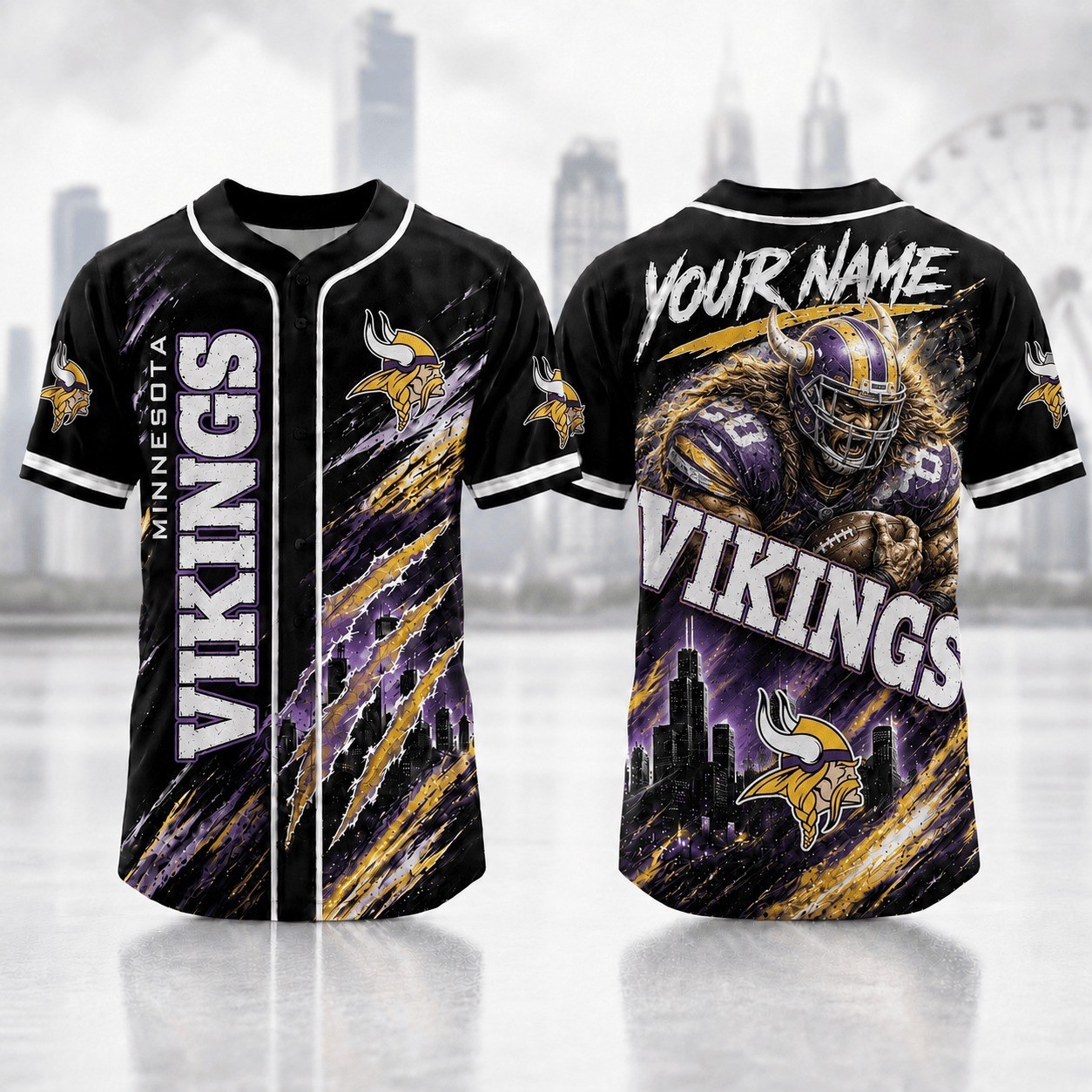 Musemora - Unisex Minnesota Vikings Jersey - Game Day Football