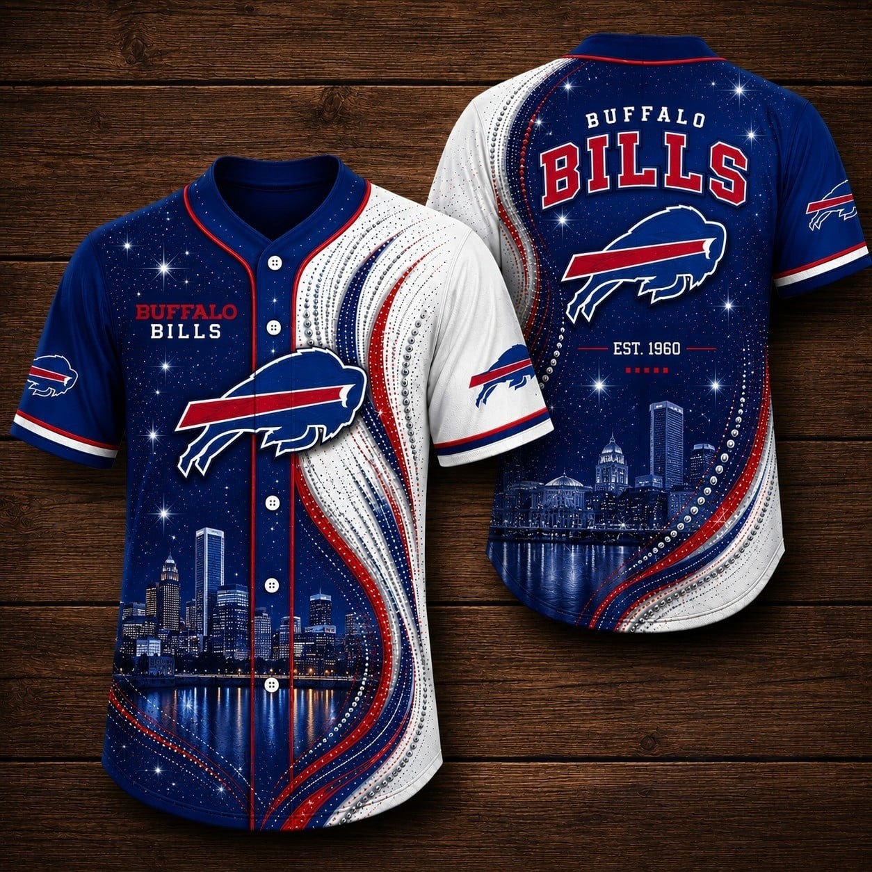 Musemora - Men's Buffalo Bills Jersey - Game Day Football