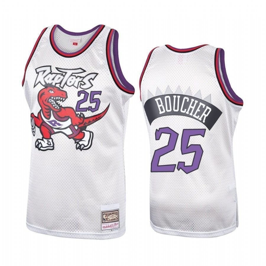 Men's Toronto Raptors Chris Boucher Platinum Hardwood Classics Jersey 25 - 100% Polyester