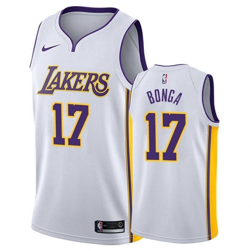 Men's Isaac Bonga 17 Lakers Association White NBA Jersey