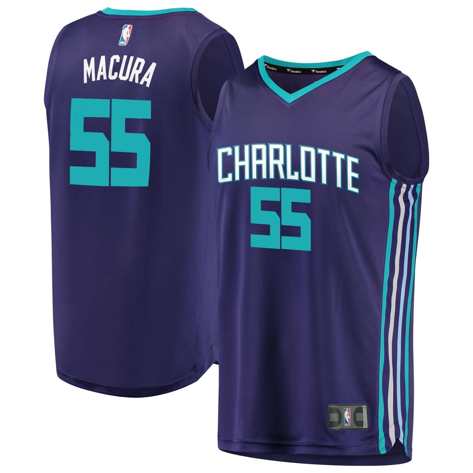 Men's Charlotte Hornets J.P. Macura #55 Statement Swingman Jersey Purple