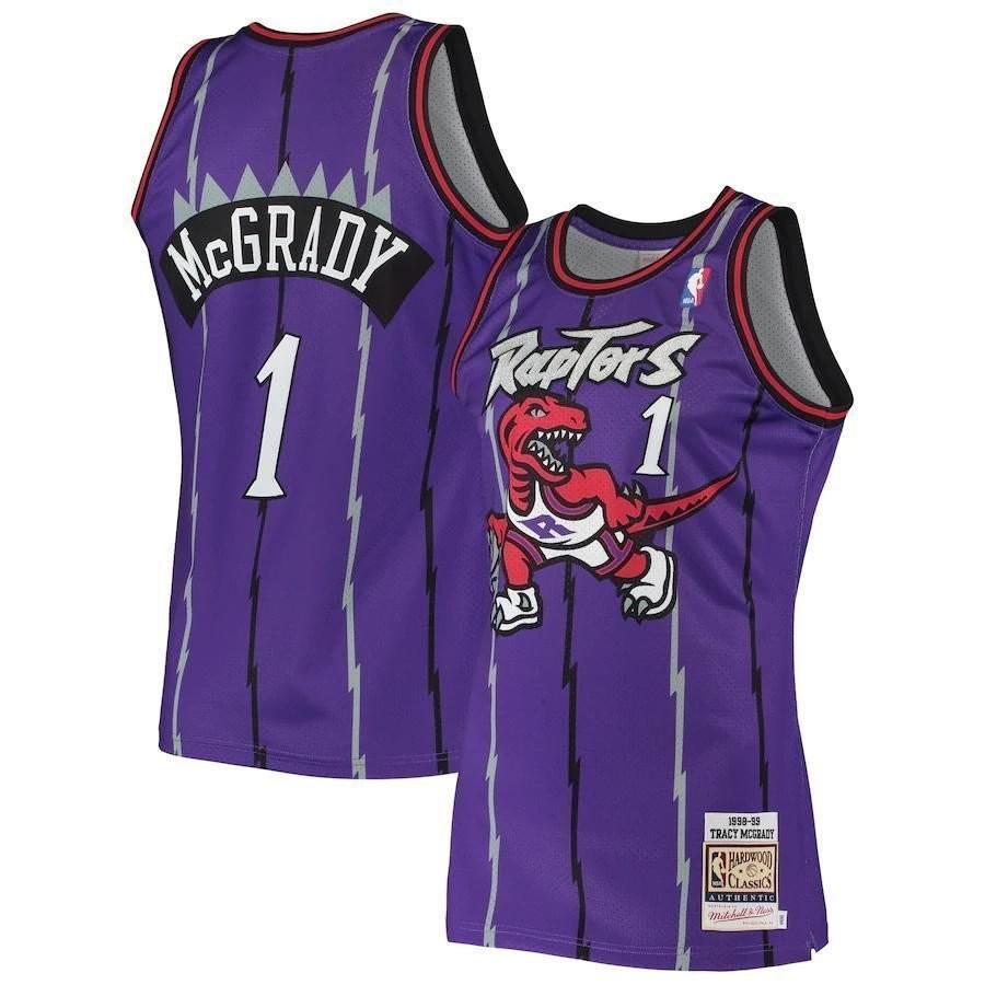 Tracy McGrady Toronto Raptors Mitchell & Ness 1998 Hardwood Classics Jersey Purple