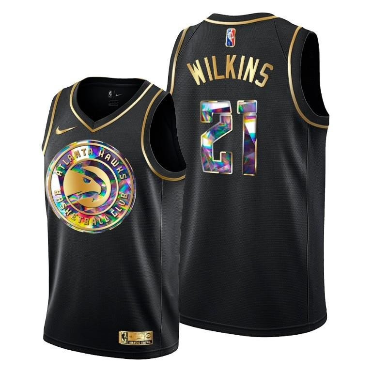 Dominique Wilkins 21 Atlanta Hawks 75th Anniversary Team Black Jersey - Men
