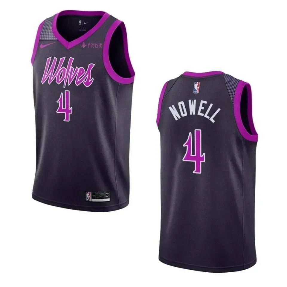 Men's Minnesota Timberwolves Jaylen Nowell City Swingman Jersey Purple Size S-3XL