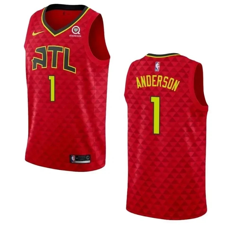 Men's Atlanta Hawks Justin Anderson Statement Swingman Jersey Red