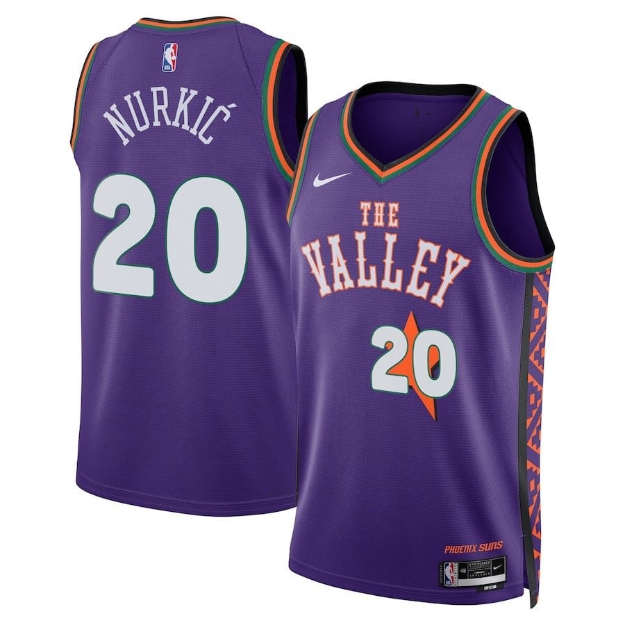 Jusuf Nurkic Phoenix Suns Unisex 2024/25 Swingman Player Jersey City Edition Purple