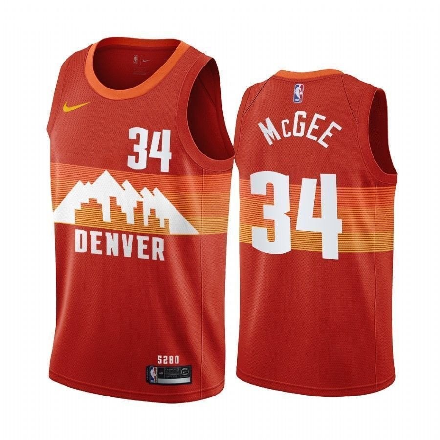 Javale Mcgee Denver Nuggets Orange City Edition Trade Jersey Unisex