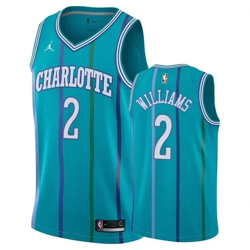 Men's Marvin Williams Charlotte Hornets Classic Teal Basketball Jersey S-3XL