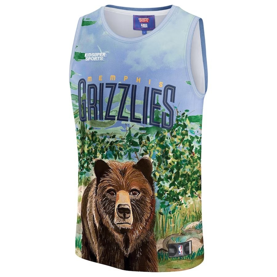 Memphis Grizzlies NBA & KidSuper Studios Unisex Hometown Jersey - Teal - Image 2