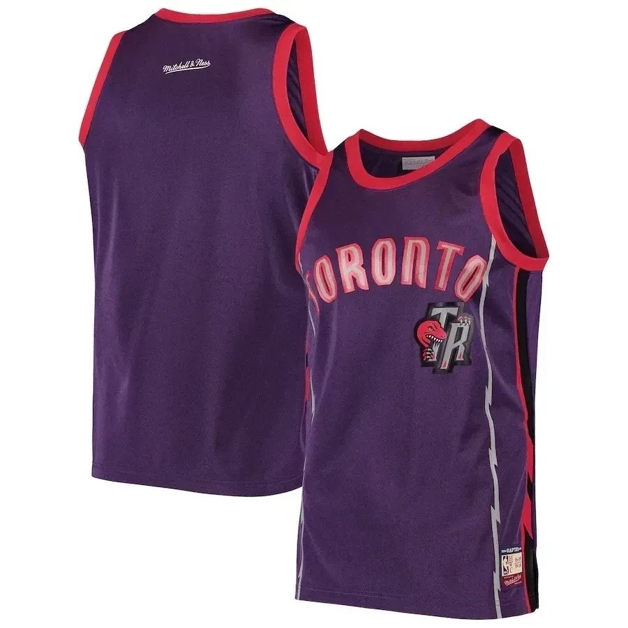 Toronto Raptors Mitchell & Ness Hardwood Classics Team Heritage Tank Top Purple Jersey Unisex