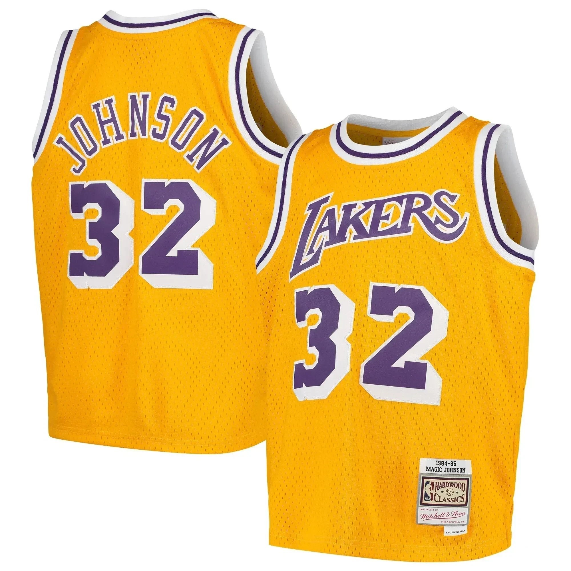 Magic Johnson Los Angeles Lakers Mitchell Ness Youth Swingman Throwback Jersey - Gold