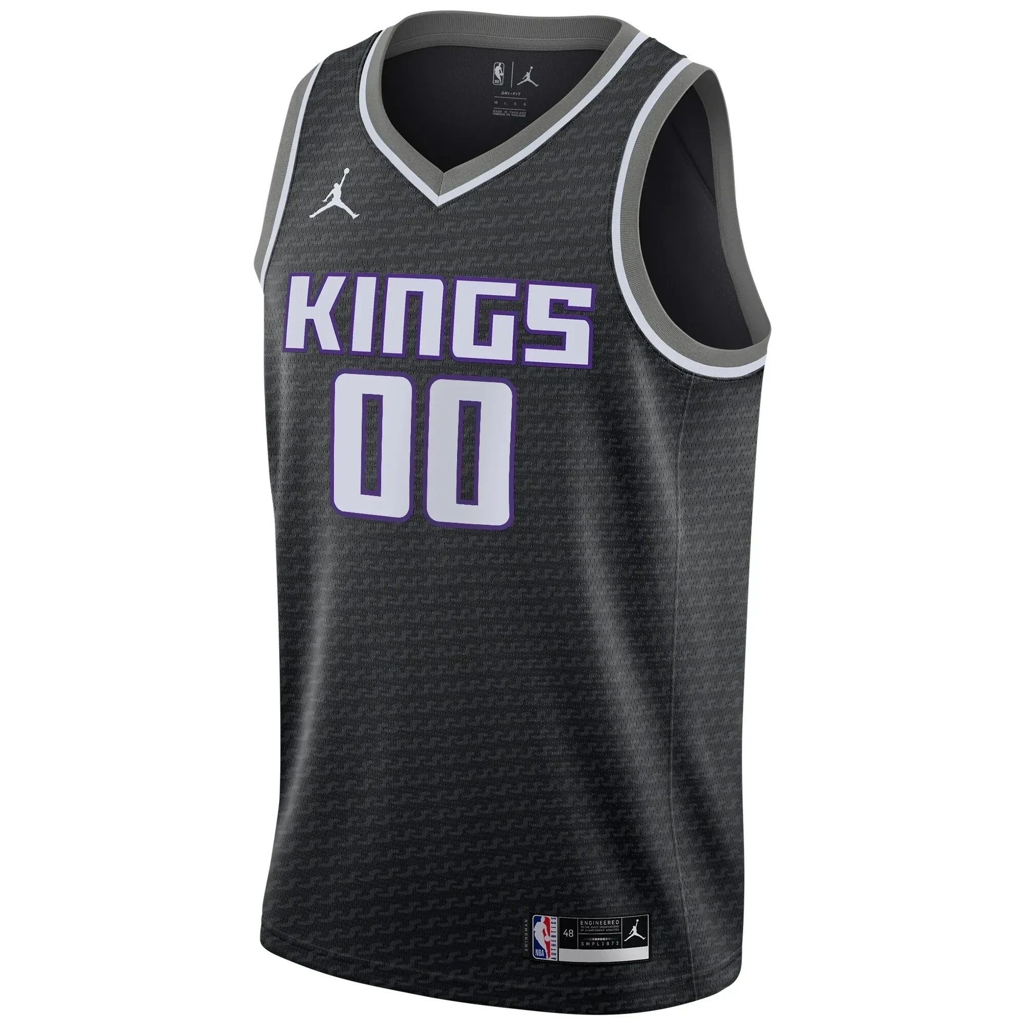 Sacramento Kings Swingman Custom Jersey - Statement Edition - Black - Image 2