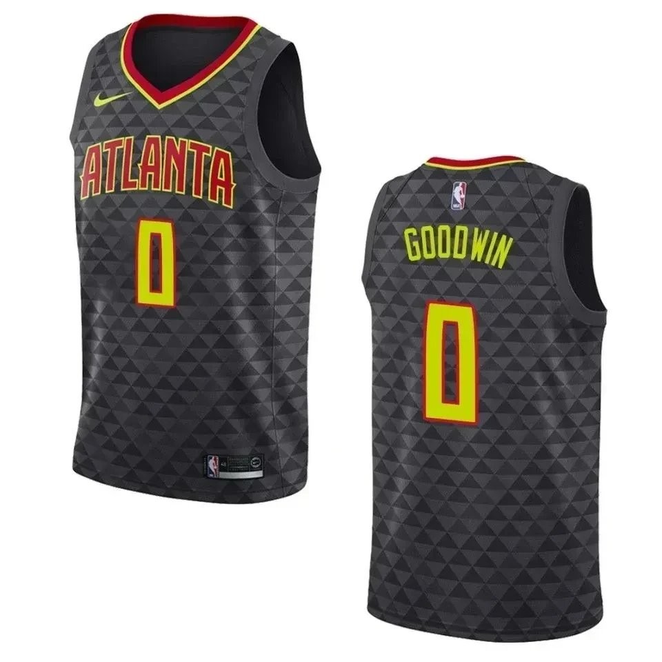 Men's Atlanta Hawks Brandon Goodwin Icon Swingman Jersey Black S-3XL