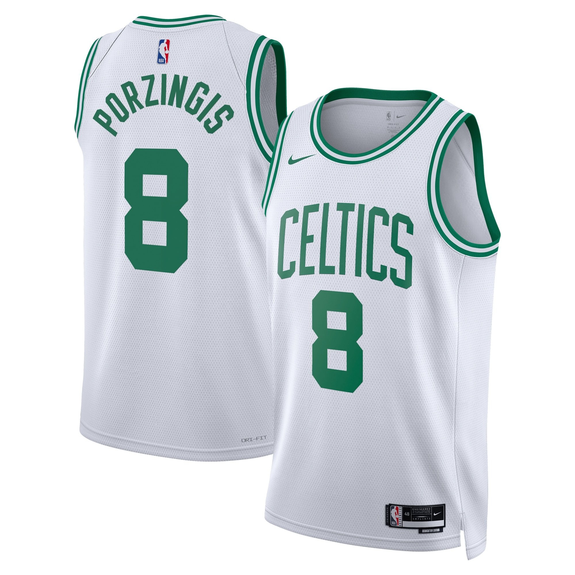 Boston Celtics Association Edition Swingman Jersey White Kristaps Porzingis Unisex
