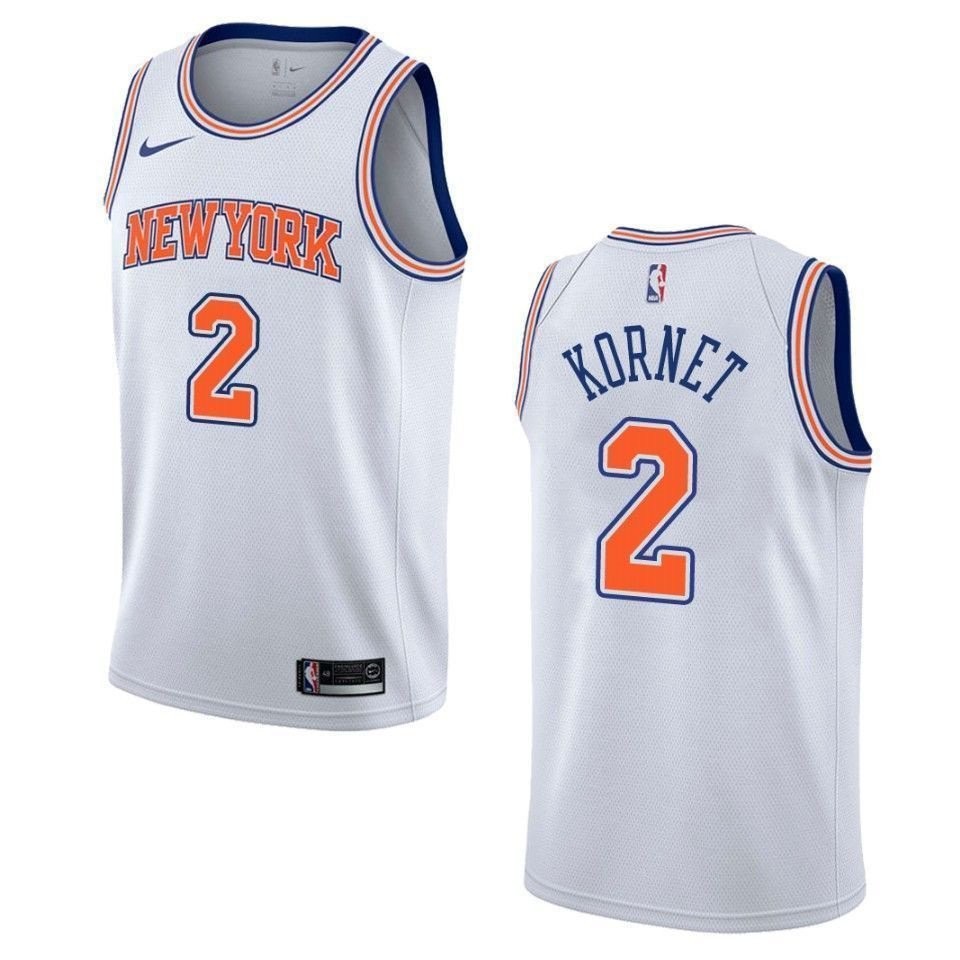 Men's New York Knicks Luke Kornet Statement Swingman Jersey White S-3XL