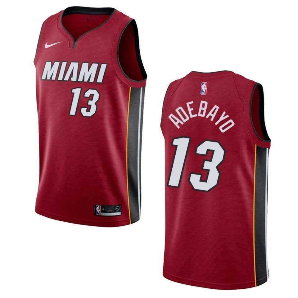 Men's Miami Heat Bam Adebayo 13 Statement Swingman Jersey Red