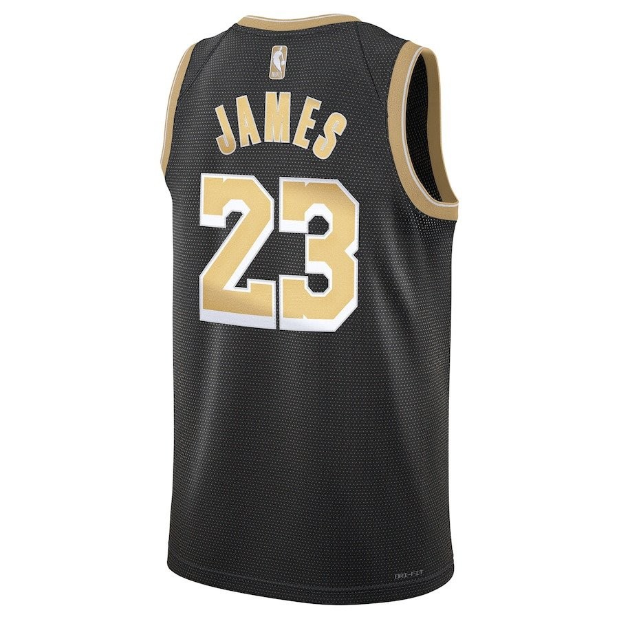 LeBron James 23 Los Angeles Lakers Unisex Swingman Jersey Black Multi Color - Image 3