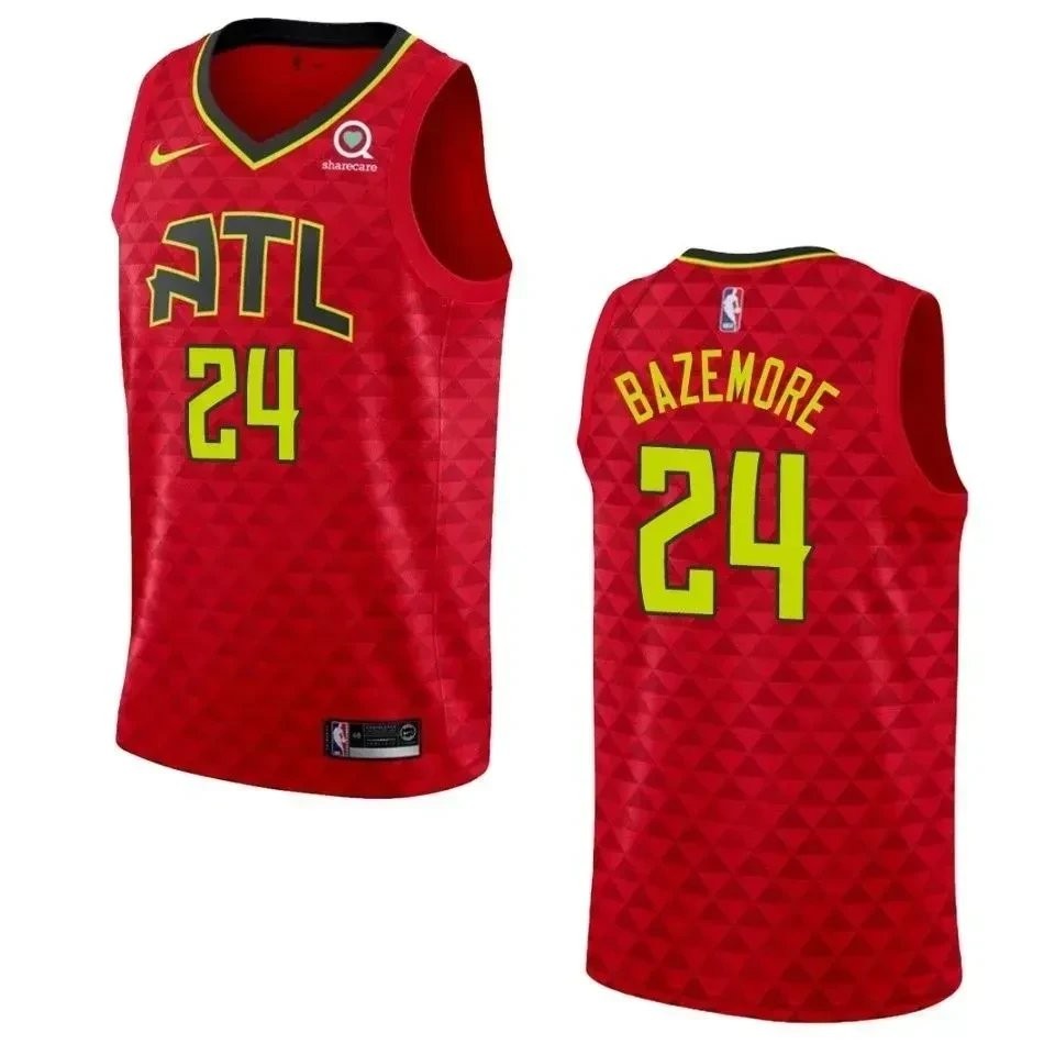 Men's Atlanta Hawks Kent Bazemore Statement Swingman Jersey Red S-3XL