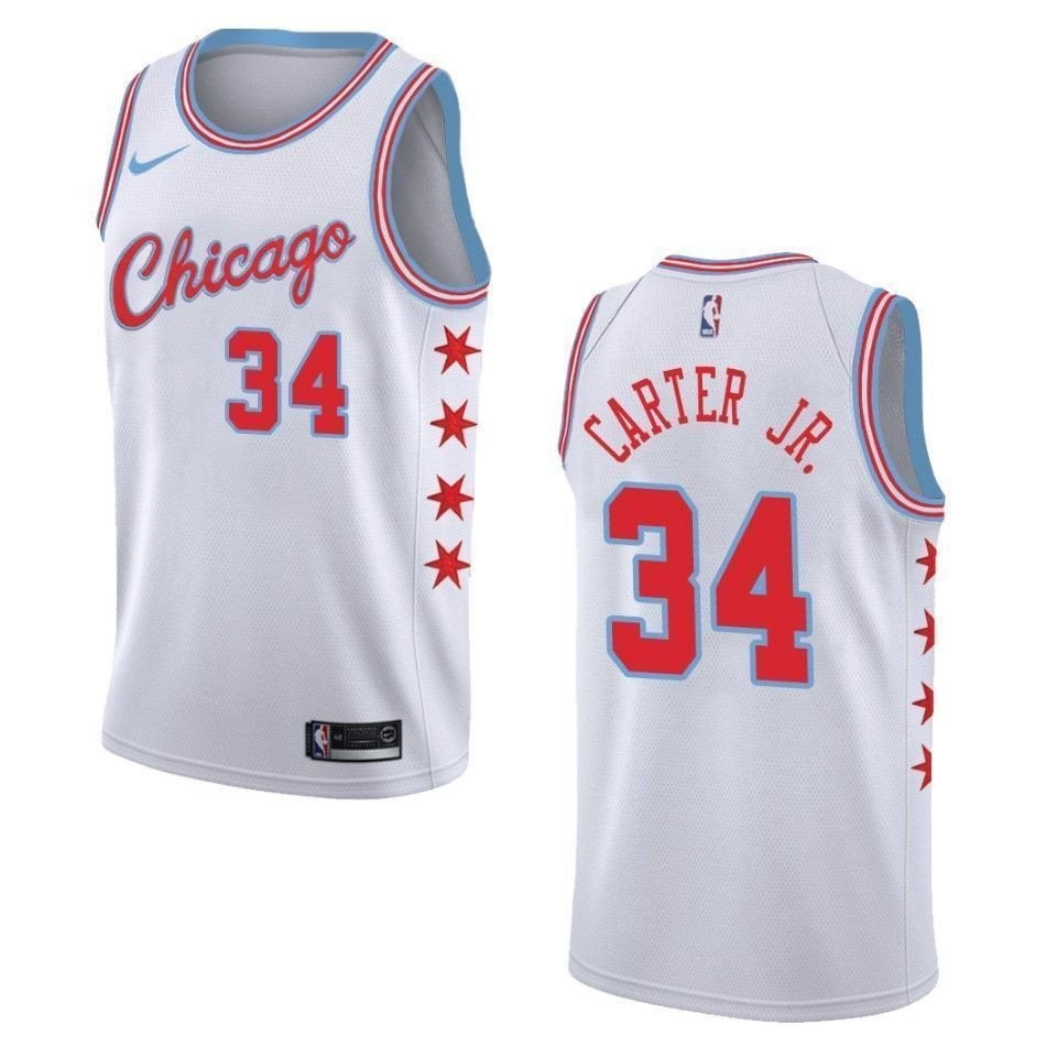 Men's Chicago Bulls Wendell Carter Jr. #34 City Swingman Jersey White