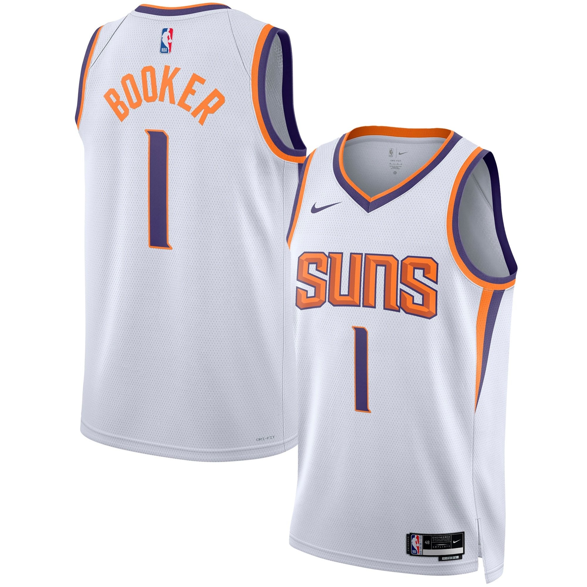 Unisex Devin Booker White Phoenix Suns Swingman Jersey Association Edition