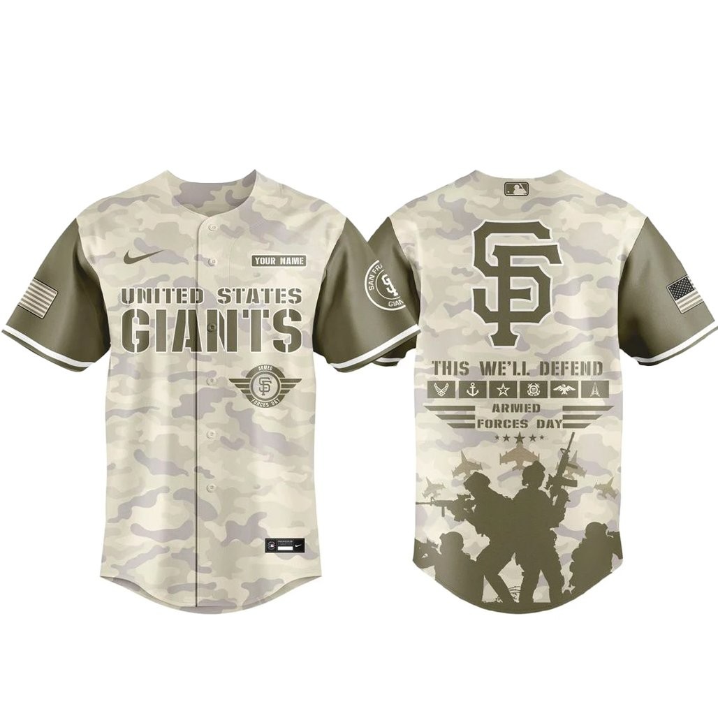 San Francisco Giants Armed Forces Day Appreciation Night 2026 Baseball Jersey