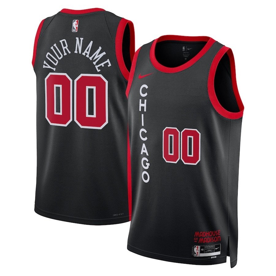 Chicago Bulls 2023/24 City Edition Swingman Custom Jersey Black Unisex