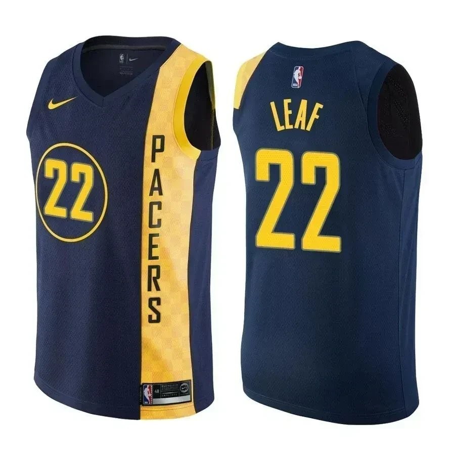 Pacers T.J. Leaf #22 City Edition Navy Basketball Jersey - Adult Sizes S-3XL