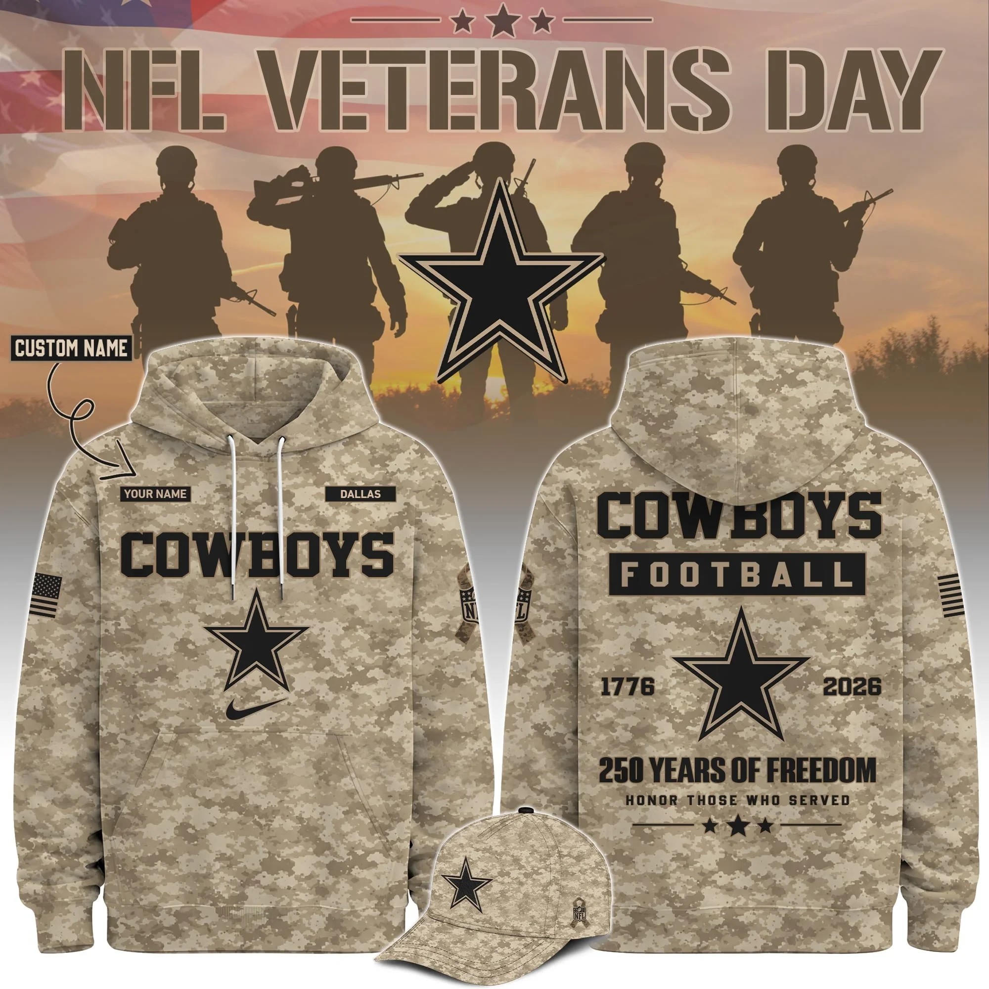 Musemora - Unisex Dallas Cowboys Hoodie - Fan Gear