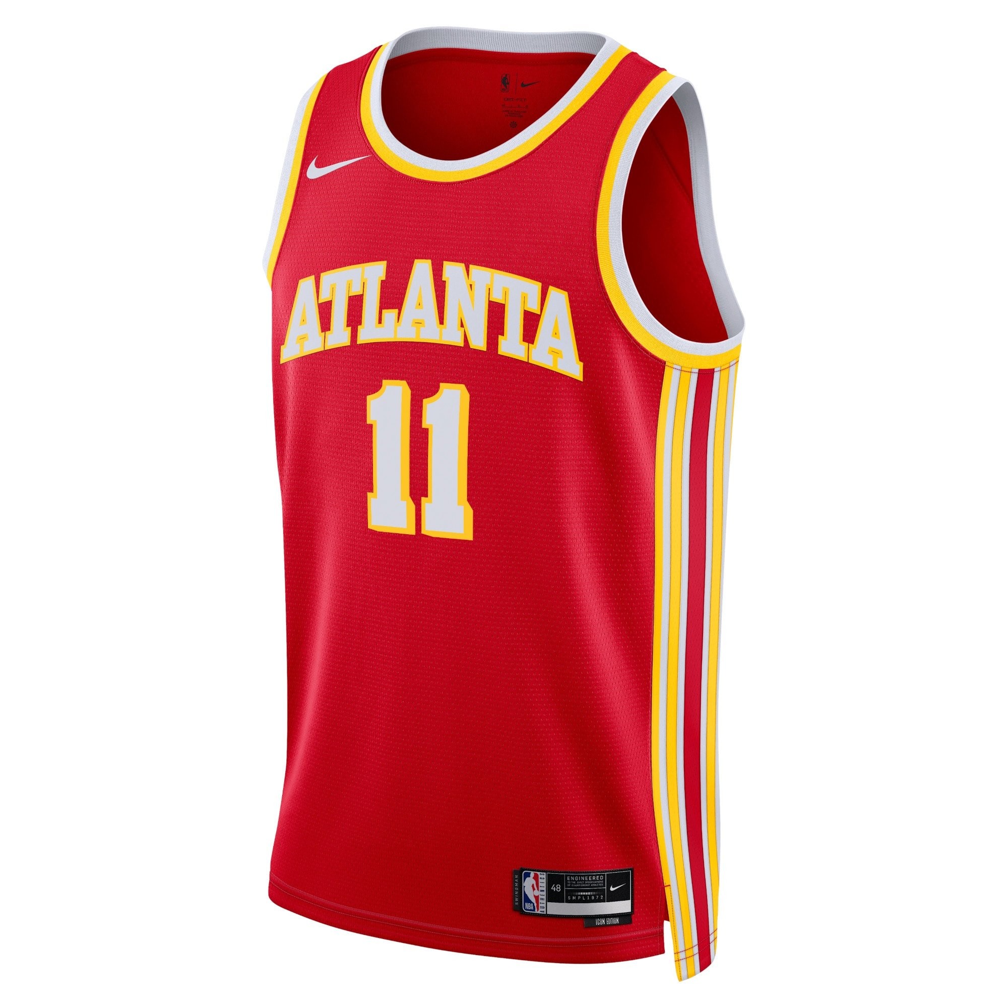Atlanta Hawks Icon Edition Swingman Jersey Red Trae Young Unisex