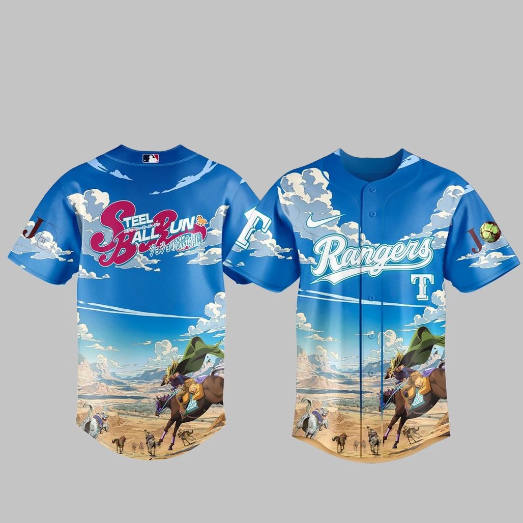 Texas Rangers x Steel Ball Run 2026 Baseball Jersey Version 2