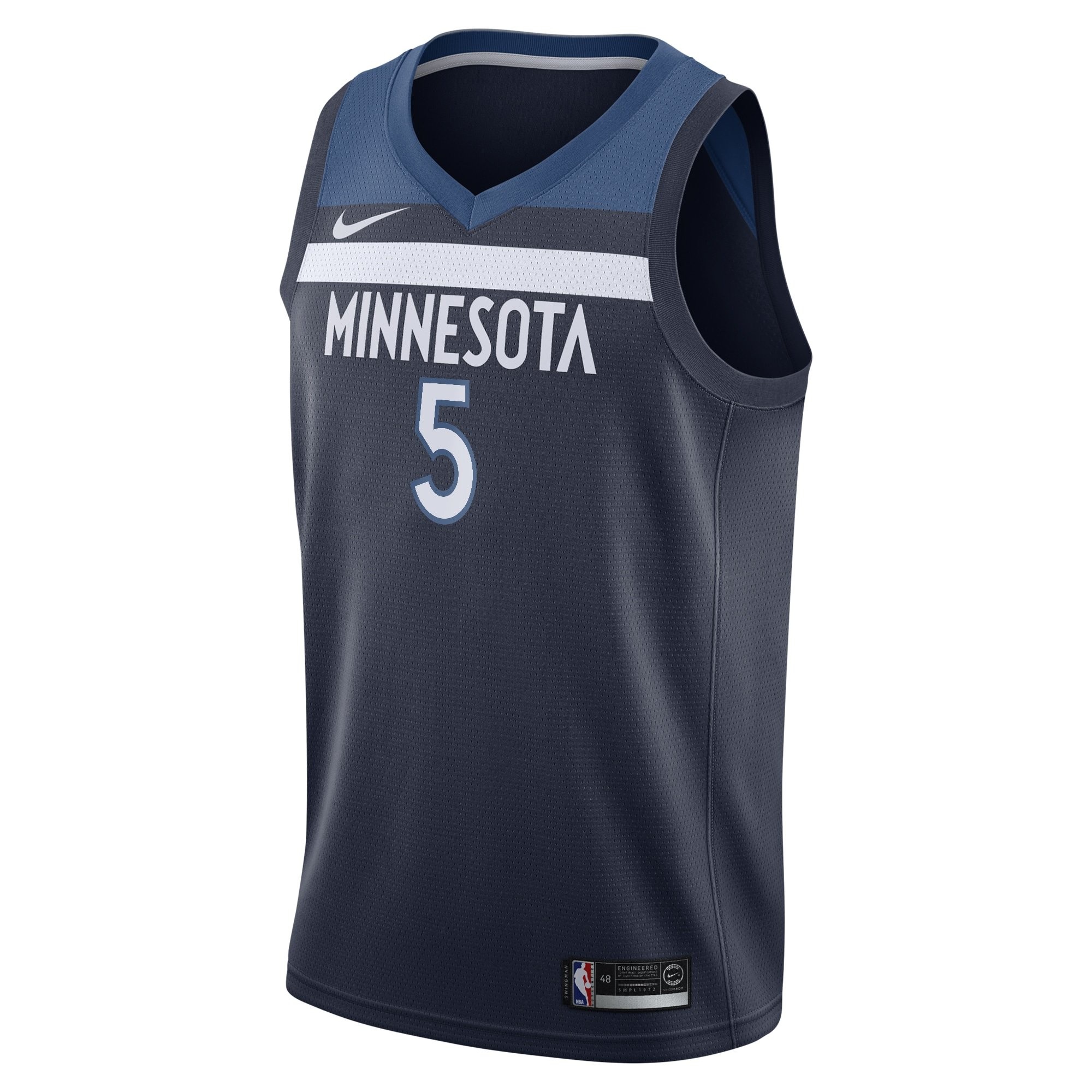 Minnesota Timberwolves Icon Edition Swingman Jersey Navy Anthony Edwards Youth - Image 2