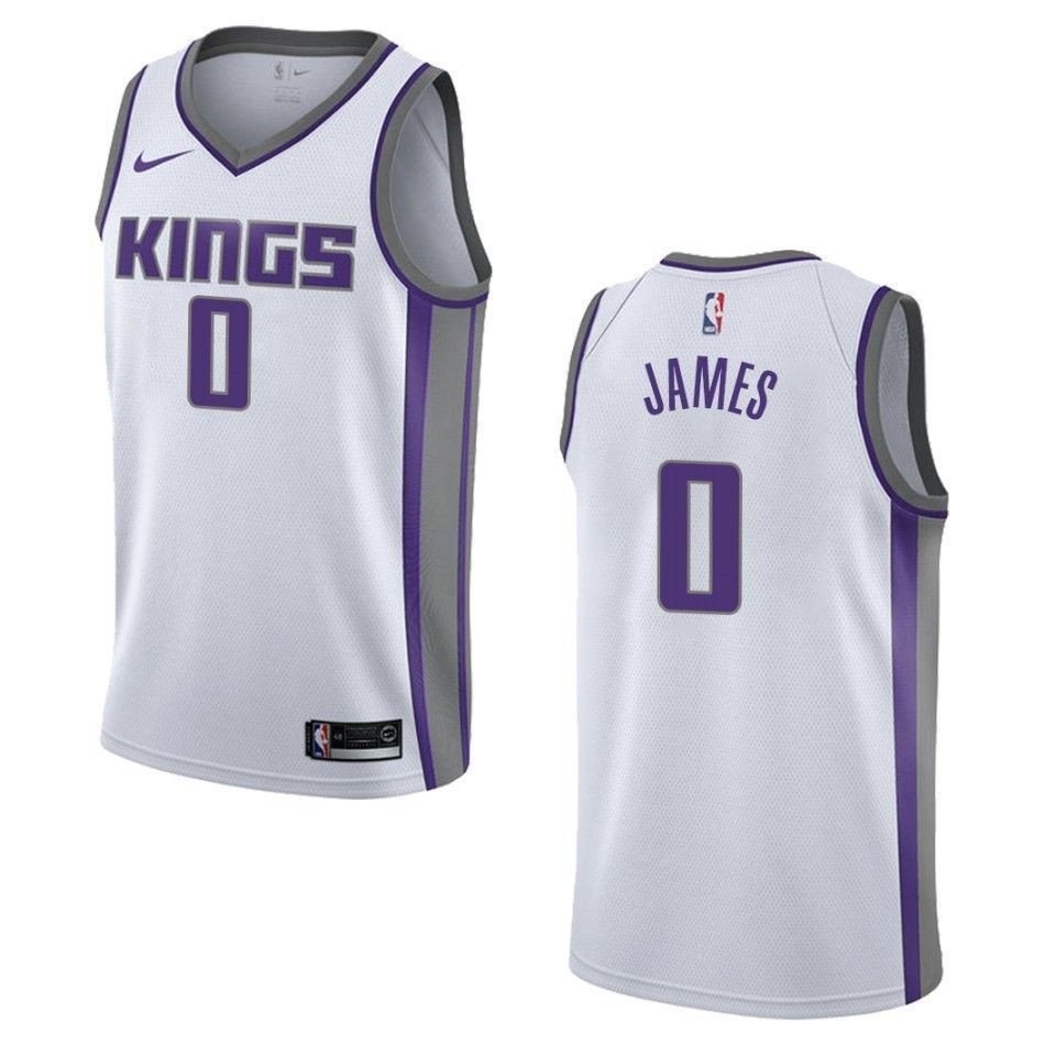 Men's Sacramento Kings 0 Justin James Association Swingman Jersey White
