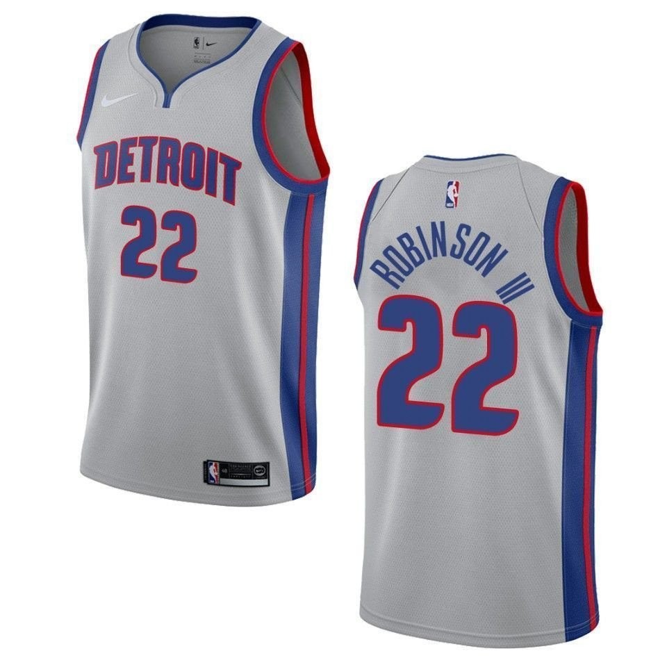 Men's Detroit Pistons Glenn Robinson III #22 Statement Swingman Jersey Gray