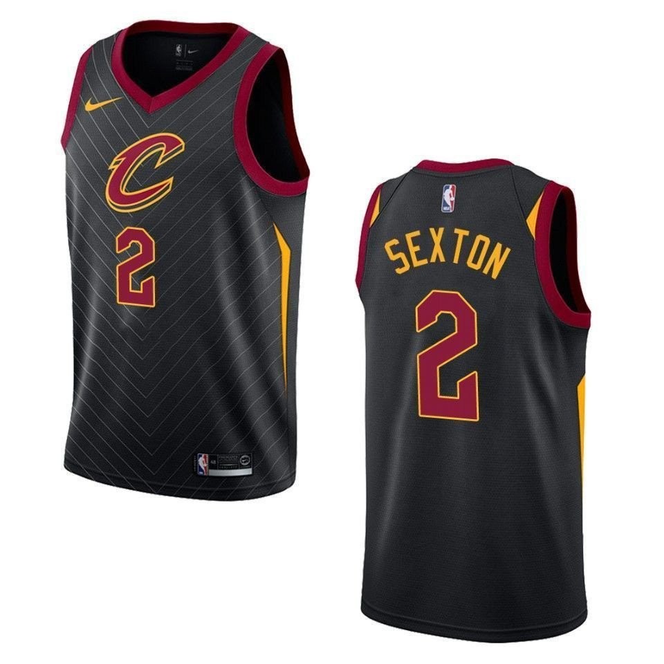 Men's Cleveland Cavaliers Collin Sexton Statement Swingman Jersey Black S-3XL