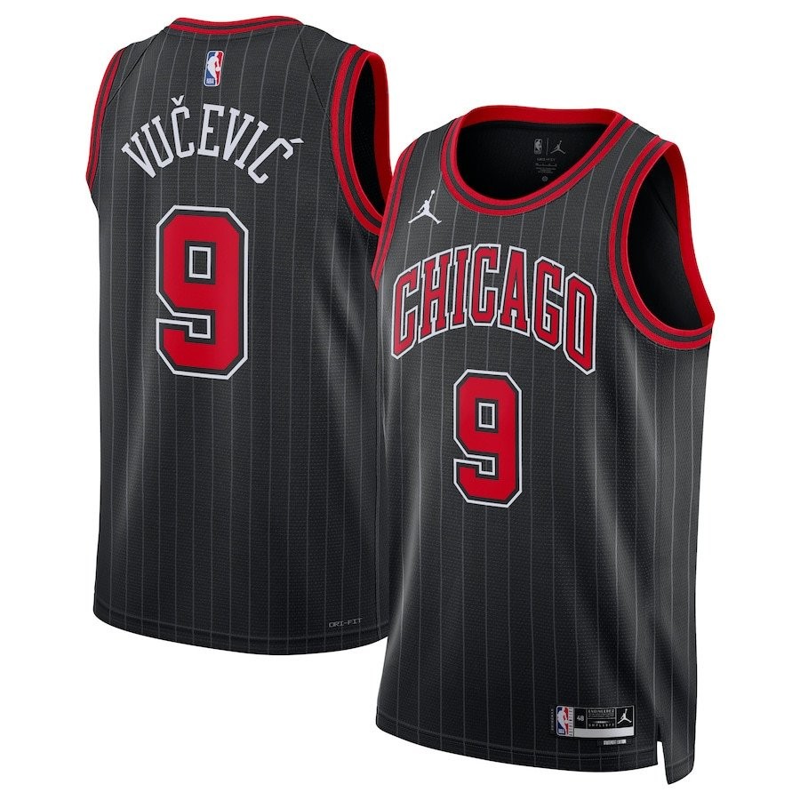 Nikola Vucevic 9 Chicago Bulls Unisex Swingman Jersey Statement Edition Black