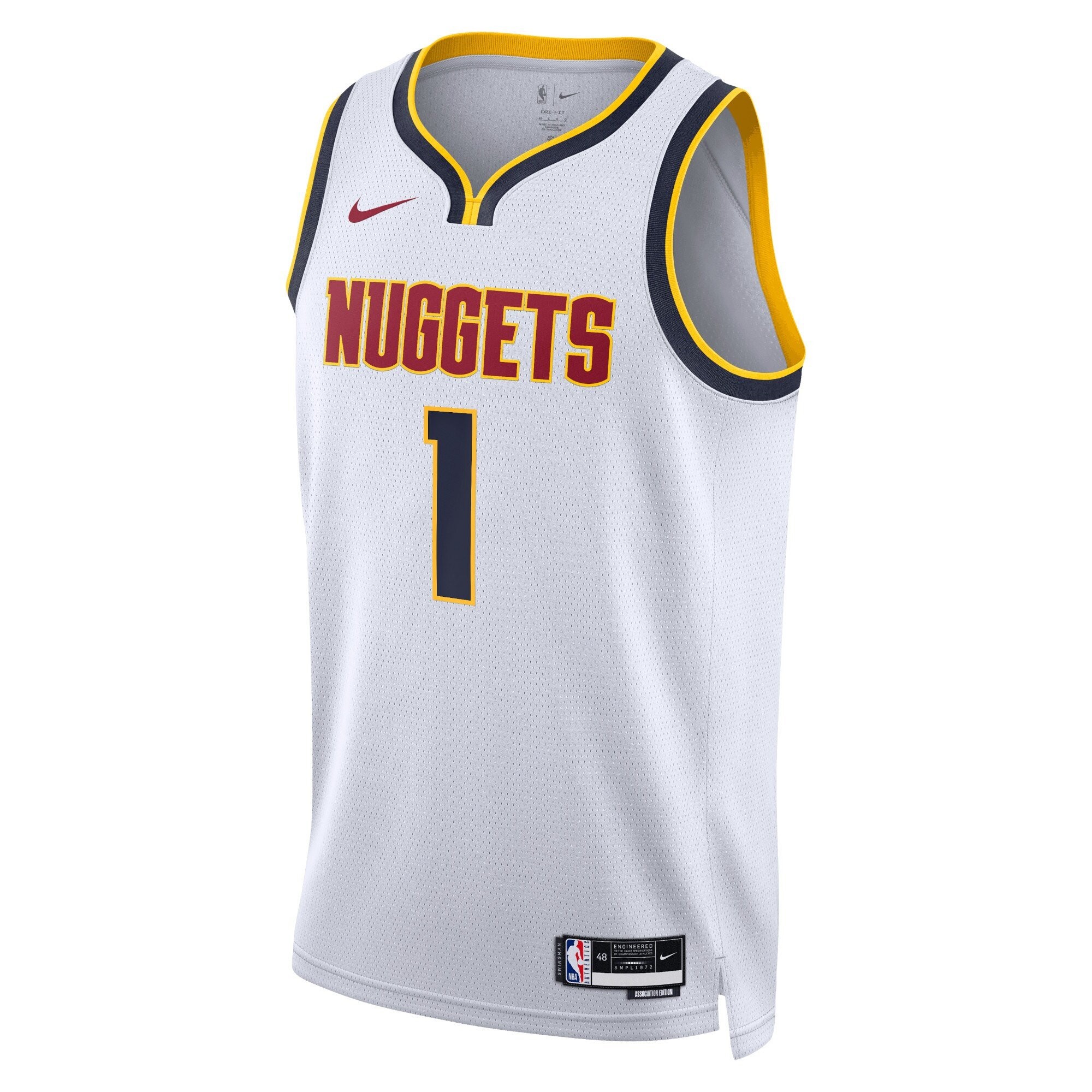 Denver Nuggets Association Edition Swingman Jersey White Michael Porter Jr. Unisex