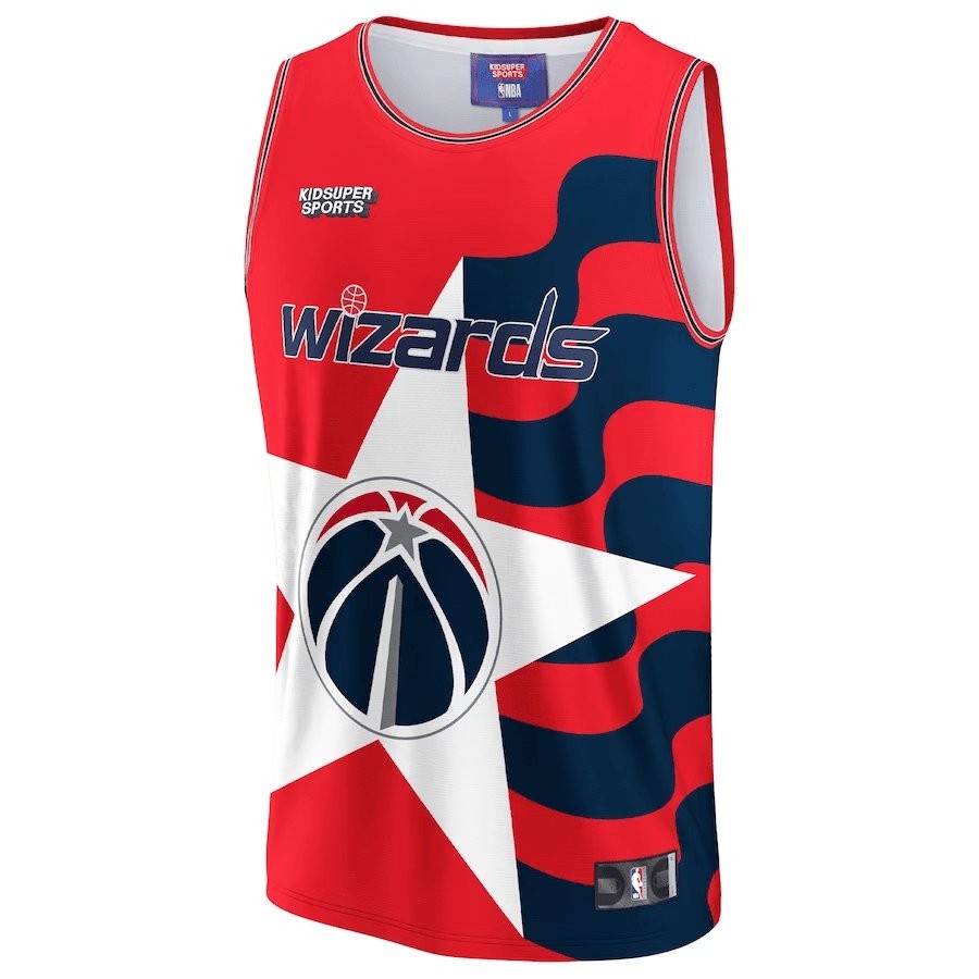Washington Wizards NBA & KidSuper Studios Unisex Hometown Jersey - Red - Image 2