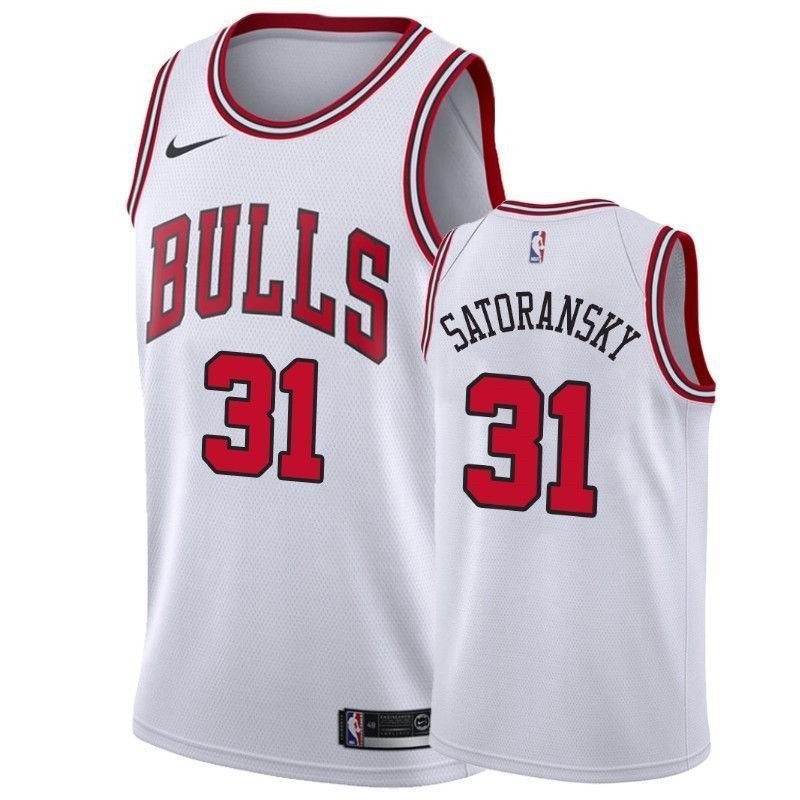 Men's Chicago Bulls Tomas Satoransky 31 Association Multicolor Jersey