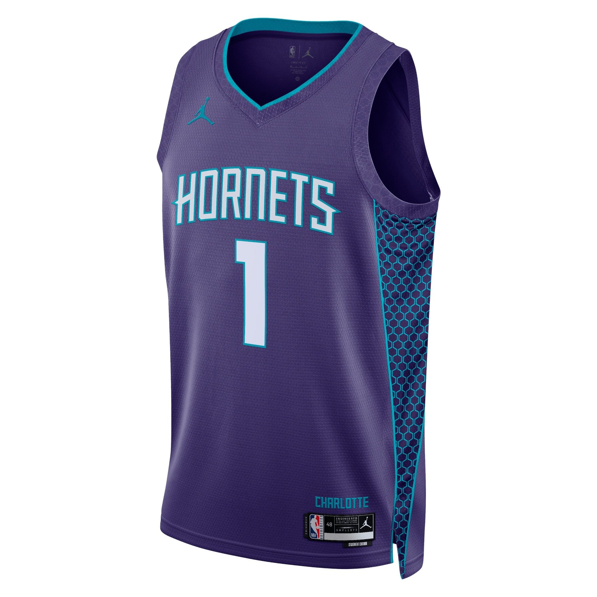 Charlotte Hornets Jordan Brand Statement Edition Swingman Jersey Purple LaMelo Ball Unisex