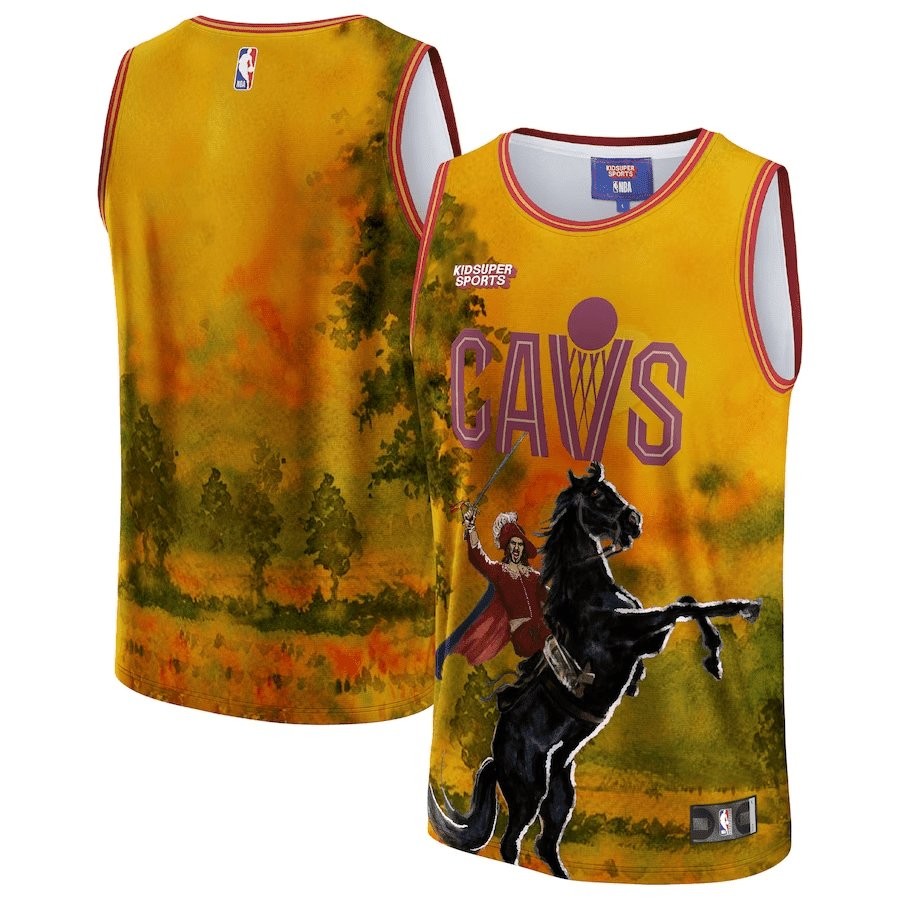 Cleveland Cavaliers NBA & KidSuper Studios Unisex Hometown Jersey - Gold