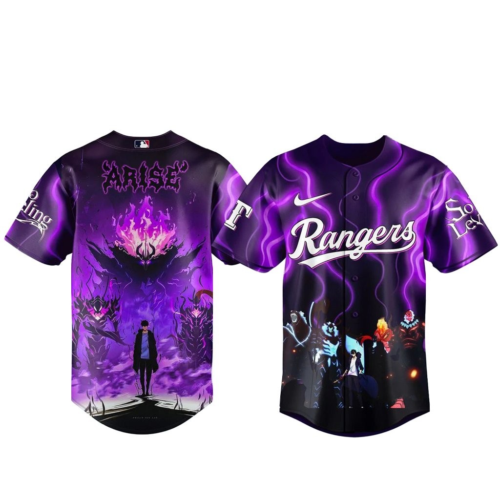 Texas Rangers x Solo Leveling Night 2026 Baseball Jersey Version 4