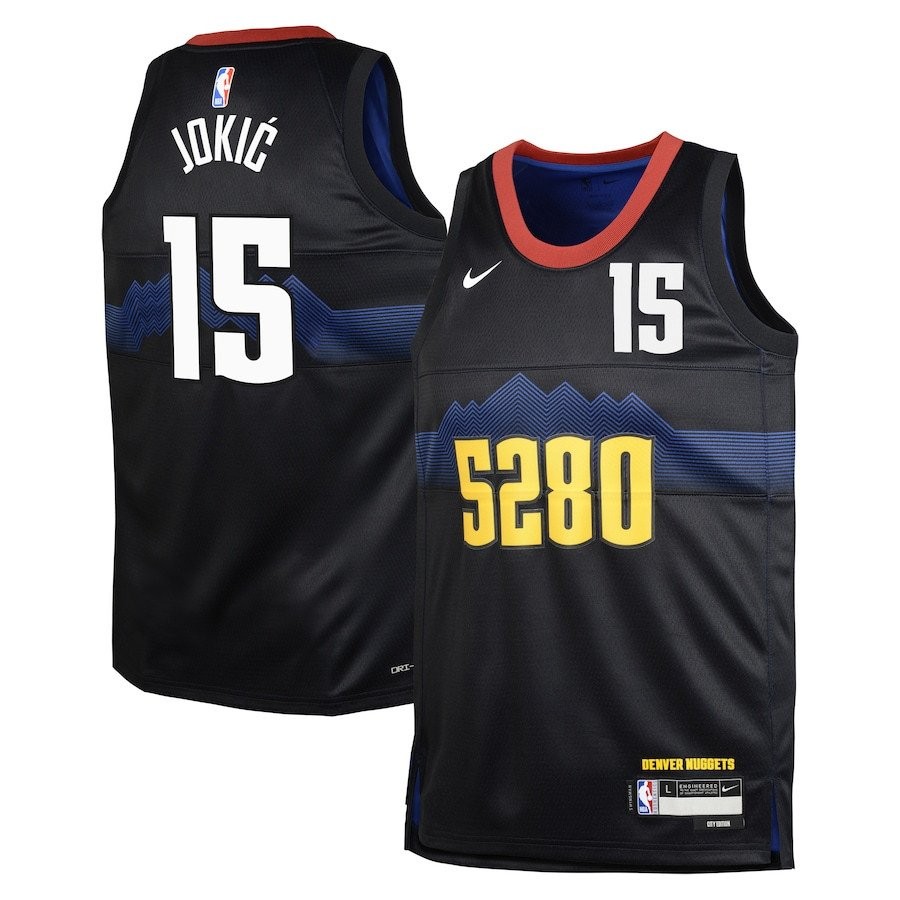 Nikola Jokic 15 Denver Nuggets 2023/24 City Edition Swingman Youth Jersey Black